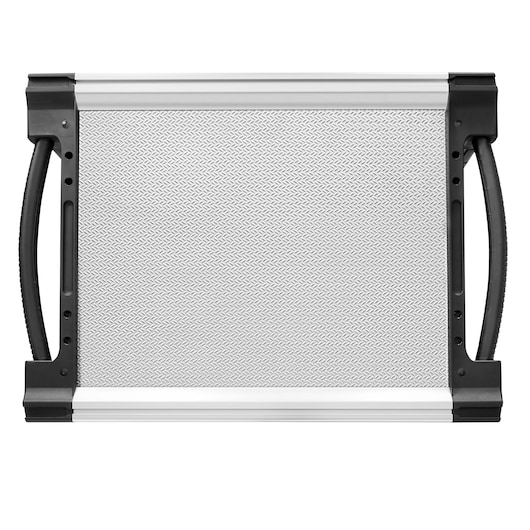 Facom JET.6M3A metal tool tray with black handles, top view, white background.