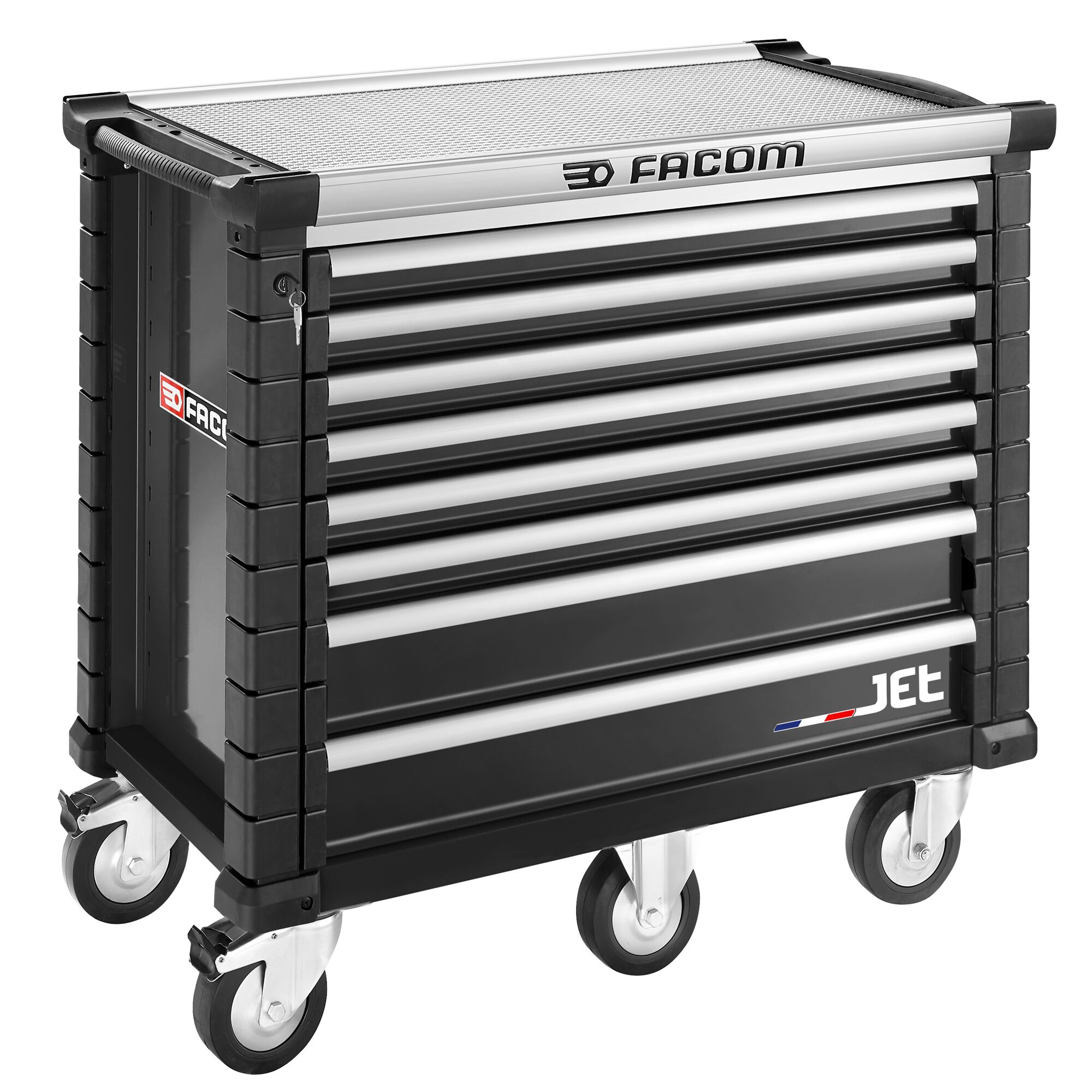 Roller Cabinet, 8 Drawers, L 948 x H 421 mm, 5 Modules per Drawer