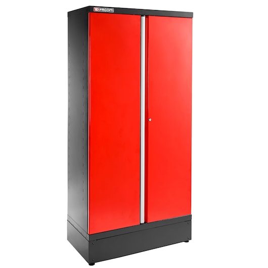 JLS3 STORAGE CABINET H 2M 2 SOLID DOORS L1000MM RED