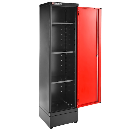 JLS3 STORAGE CABINET H 2M 1 SOLID DOOR L500MM RED