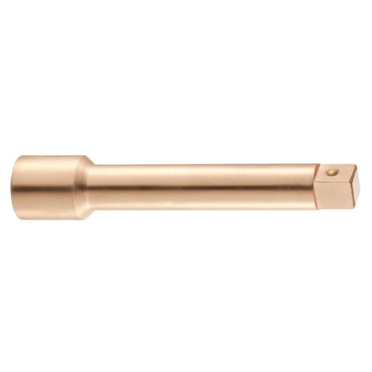 Facom K_210SR solid brass extension bar, side angle on white background, tool accessory photography.