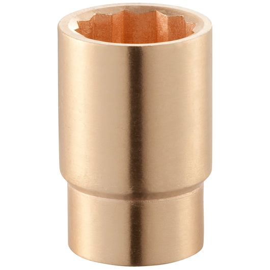 Facom K.2PSR bronze-colored socket, twelve-point design, front angle on white background.