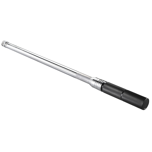 Facom K_306-600D torque wrench with long chrome shaft and black textured handle, side angle on white background.