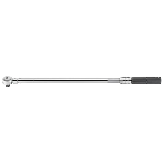 Facom K_306A1000 long silver torque wrench with black handle, side view on white background.