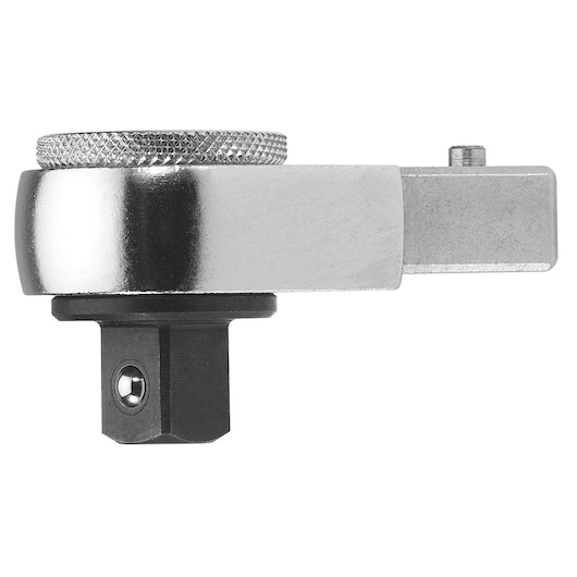 Photo of Facom K_382A metal ratchet adapter side angle on white background.