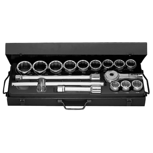 FACOM MOD.KL2 3/4'' square drive metric 6Pt socket set + K.152 ratchet + XL  module tray