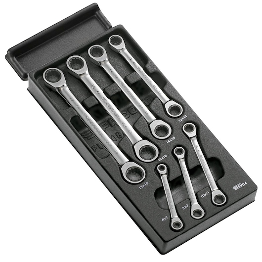 Module of Straight Double Box-End Ratchet Wrenches (7 pc.)