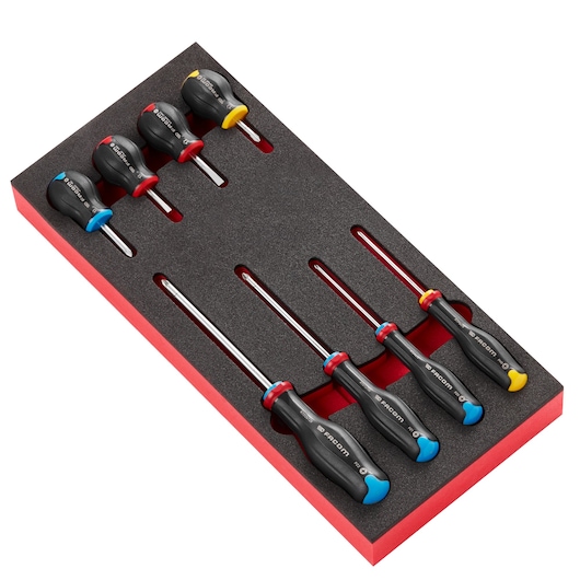 8 PROTWIST® Screwdriver in Foam Module, Small 1/3"