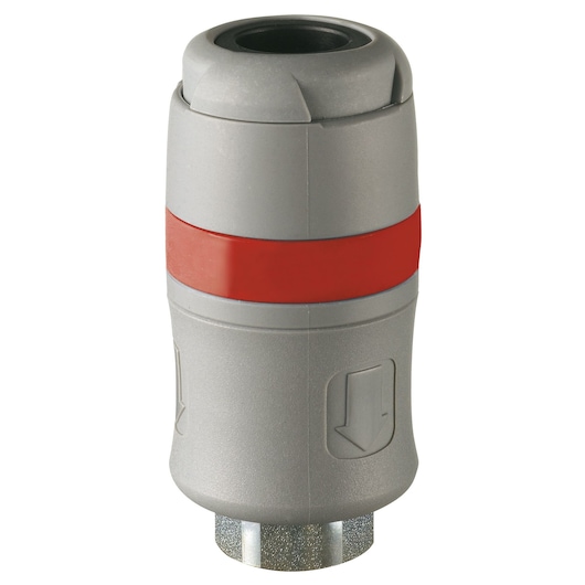 Facom N_630 quick-release socket in grey with a red band, cylindrical design, front angle on white background.
