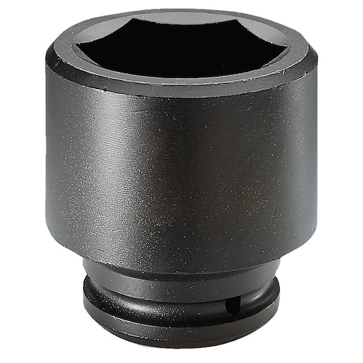 Facom NG_75A black impact socket, hexagonal, single socket photographed on white background.