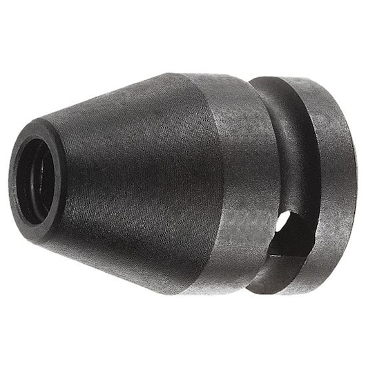 Facom NJ_236A black metal chuck adapter, conical shape, side view on white background.
