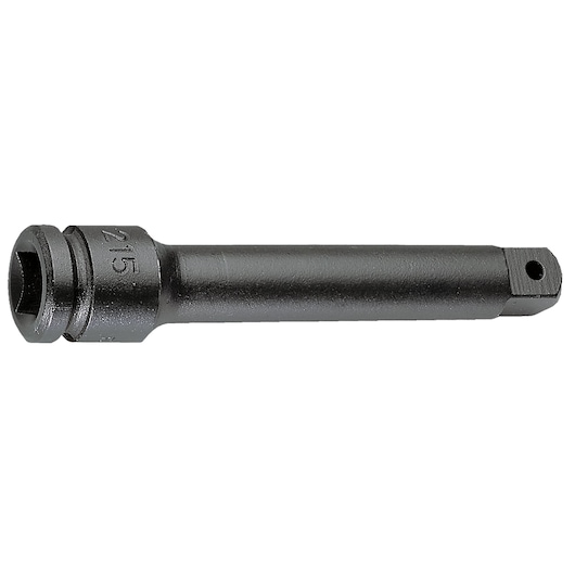 Facom NM_210A black socket extension bar, side view, isolated on white background.