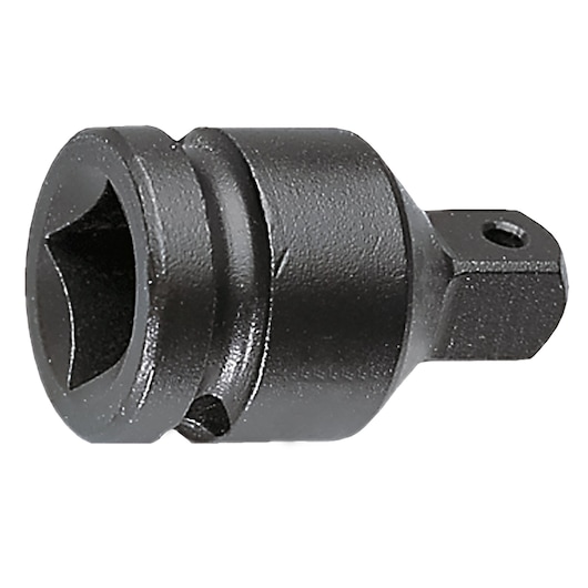 Facom NM_230A black metal socket adapter, side view, white background.