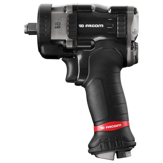 Facom NS.2500GPB impact wrench, black and red, side view on white background.
