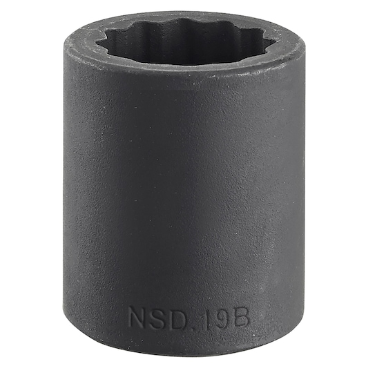 Facom NSD_28B black impact socket, cylindrical view on white background, tool accessory.