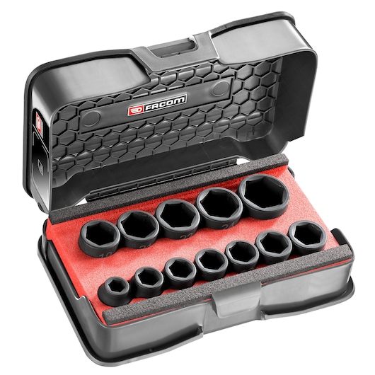 1/2" Stubby Impact Socket Set 12PCS