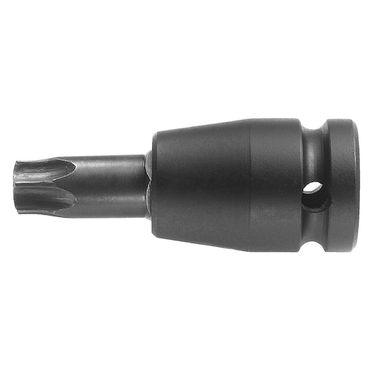 Facom NSX_50B black Torx socket bit, side view on white background.