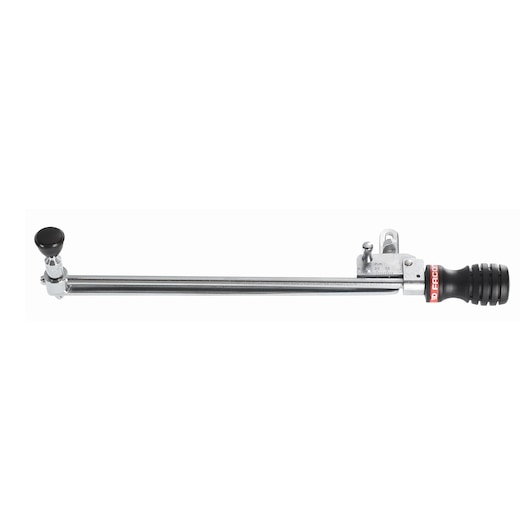 Facom R_203DA torque wrench with black handle, long metal shaft, side view on white background.