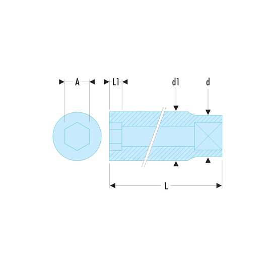 1/4 in. Drive 10mm 6-Point Long Socket
