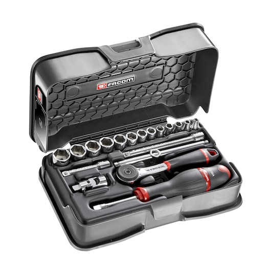 1/4 in. MBOX Performance Round Head Ratchet & Socket Set (19 pc.)