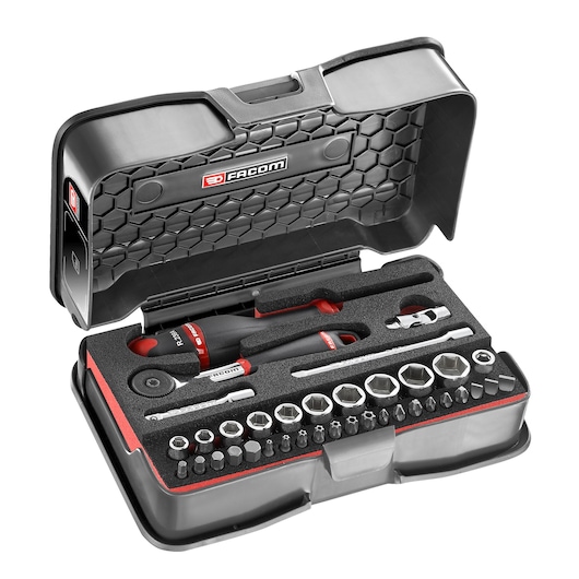 1/4 in. DBOX Performance Round Head Ratchet and Socket Set (37 pc.)