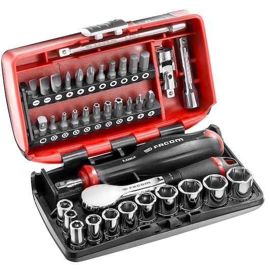 RLNANO-U2 Facom Nano Socket Set 12pt 38 PC RL161 Ratchet - AP Tools Ltd