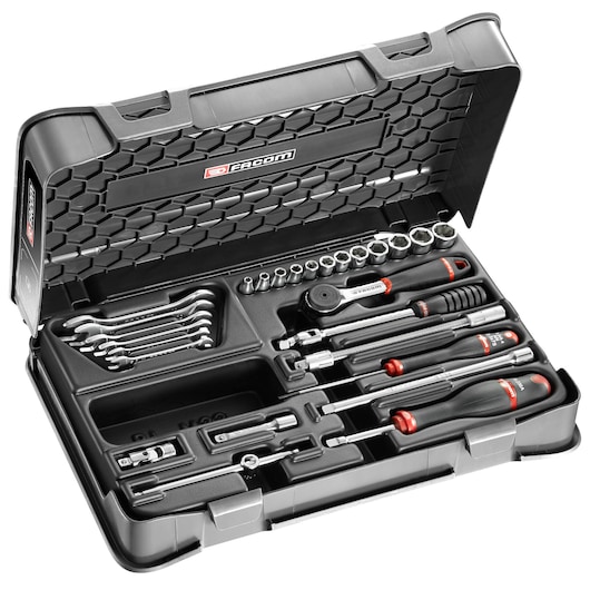 1/4" socket set, 27 pieces, MBOX