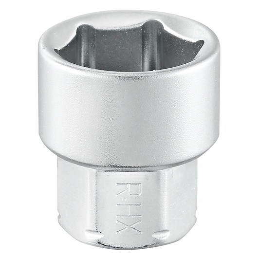 1/4" hexagonal shape socket 6-points, 9 mm