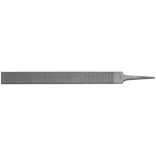 Facom RAB_PMD250A flat metal file with textured surface, side angle on white background.