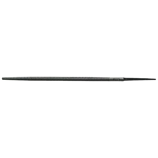 Facom RD_B250A round metal file, side angle, textured surface, slim tapered design, professional hand tool