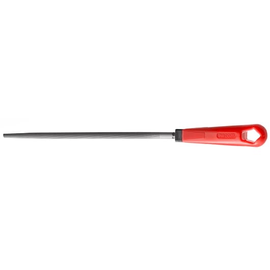 Facom RD_B250EMA round file with red ergonomic handle, photographed from side on white background.