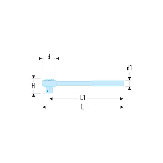 1/4 in. Pear-Head Ratchet With Push-Lock