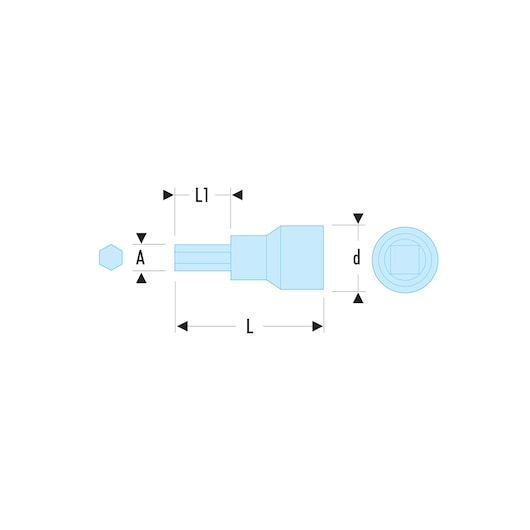 1000V 1/4 in. Drive 4mm 6-Point Insulated
