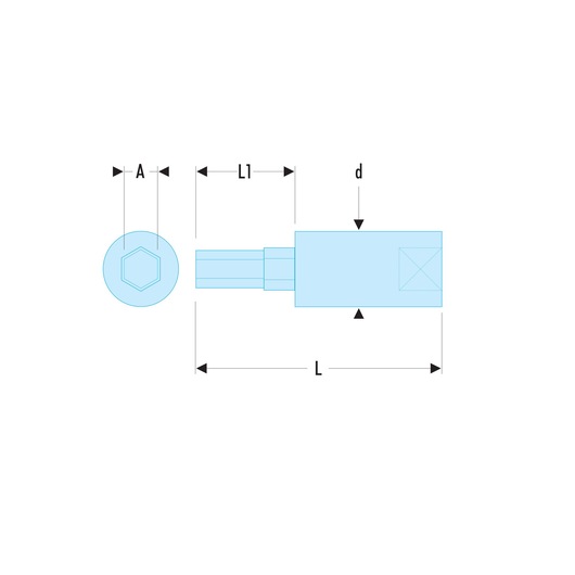 1/4 in. Hexagonal Bit Socket, 7/32 in.