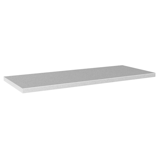 Facom RWS-PBG2 rectangular grey worktop, angled side view on white background.