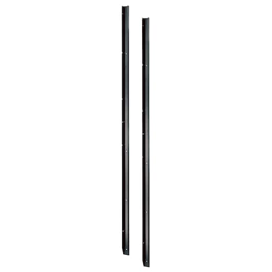 Facom RWS-TUBESBS black metal support tubes, side view on white background, photography for storage accessory.