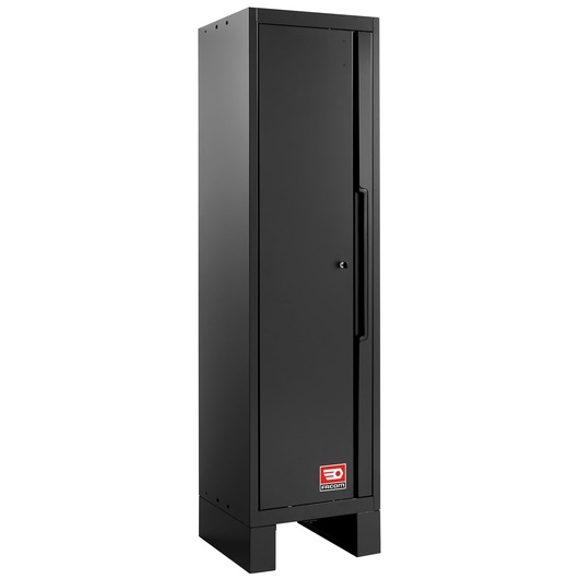 Facom tall black storage cabinet with single door, front angle, RWS2-A500PPBS.