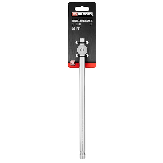 Facom S_120APB sliding tee handle 1/2 inch, silver metal, vertical front angle, tool photography