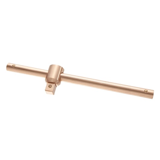 Facom S_120SR copper T-bar wrench, product angled on white background, photography.