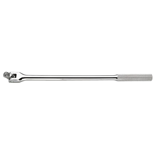 Facom S_145 chrome breaker bar tool with knurled grip, side angle, on white background.