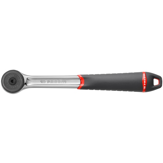 Facom S_161B ratchet with black and red ergonomic handle, product photography on white background.