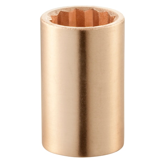 Facom S.1P1/4SR bronze socket tool, cylindrical shape, top view, white background.