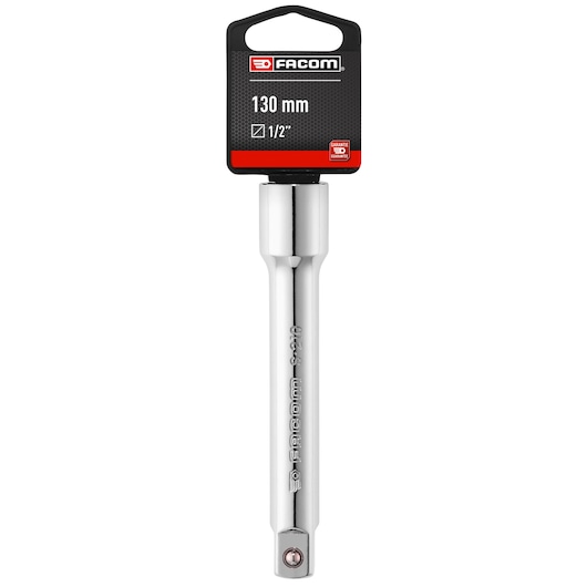 Facom EXTENSION_1/2 chrome 1/2 inch socket extension 130 mm, front angle, S_210PB_P1.