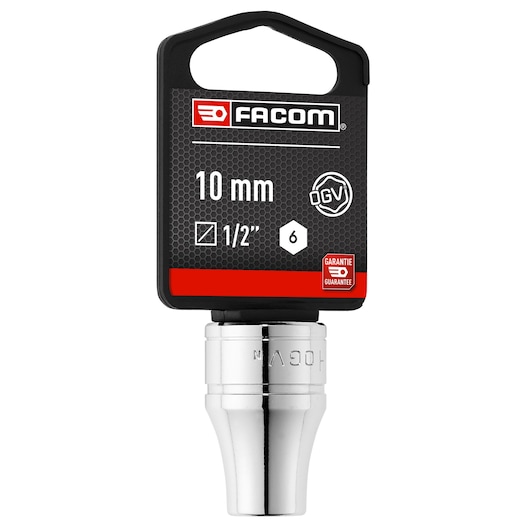 1/2 in. Socket, 6-point, 10 mm