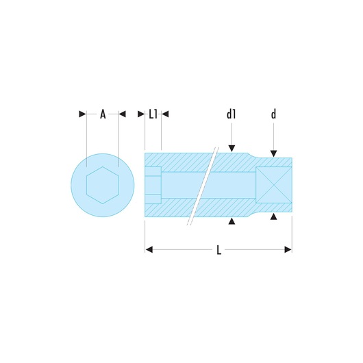 Sliding Tee 1/2", 250 mm Non Sparking Tools