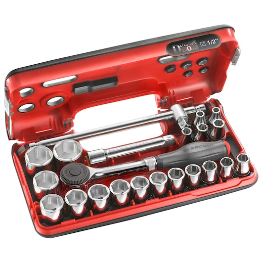 Coffret porte-embout cliquet 1/4'' + 22 embouts FACOM R.PE360J22PB - FACOM  - R.PE360J22PB