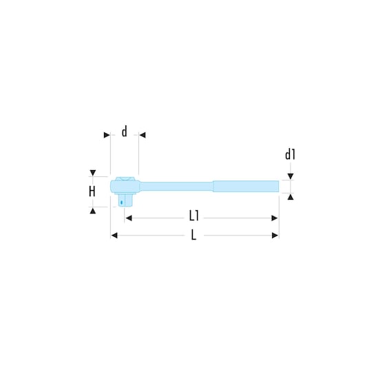 1/2" pear-head ratchet push-lock
