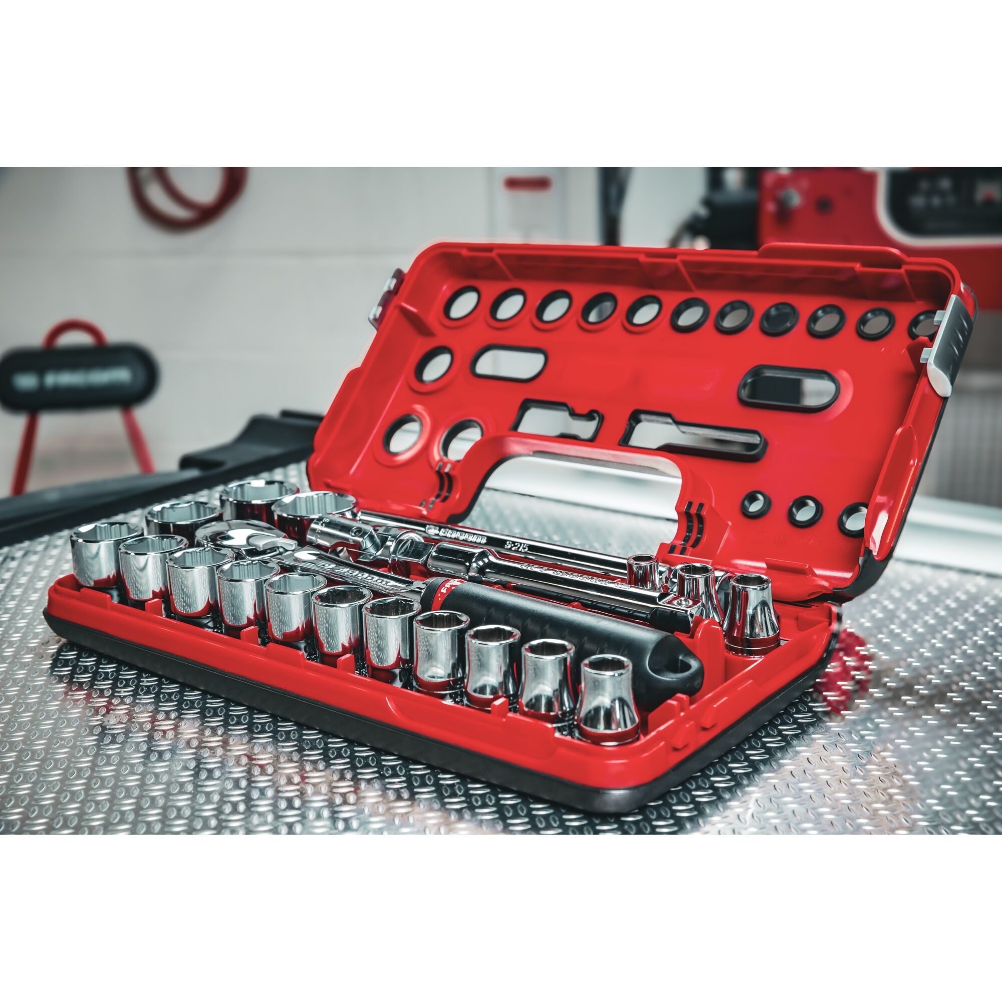 1/2 in. Drive 6-Point OGV® Grip Socket Set in Detection Box (21 pc