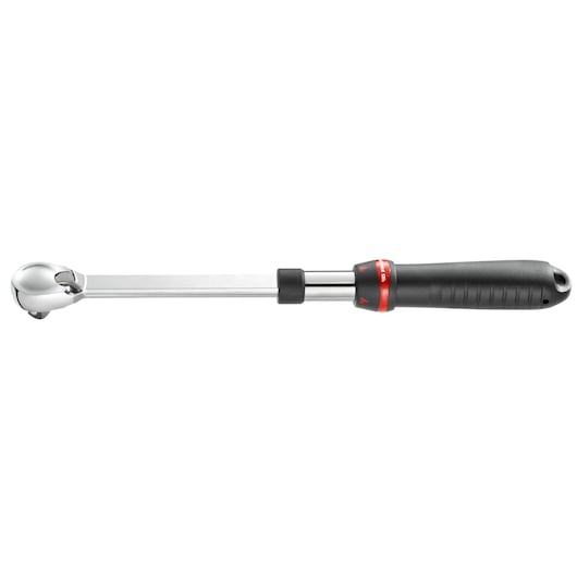 Facom SXL_161 extendable ratchet with black ergonomic handle, side view, SKU SXL_161, tool photography.