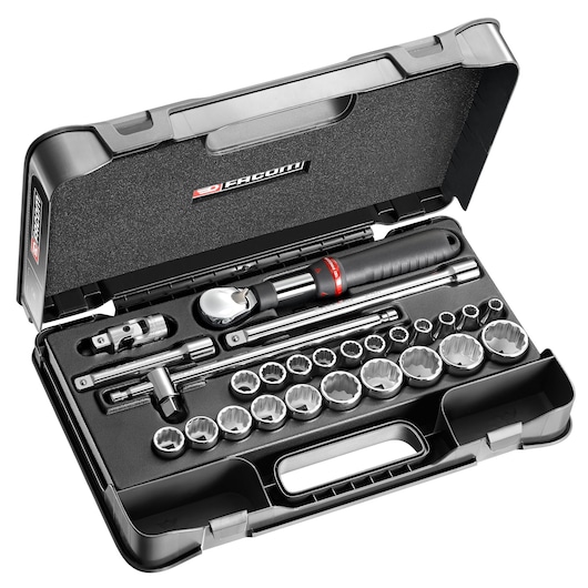 1/2 in.MBOX Extendable Pear-Head Ratchet Socket Set (26 pc.)